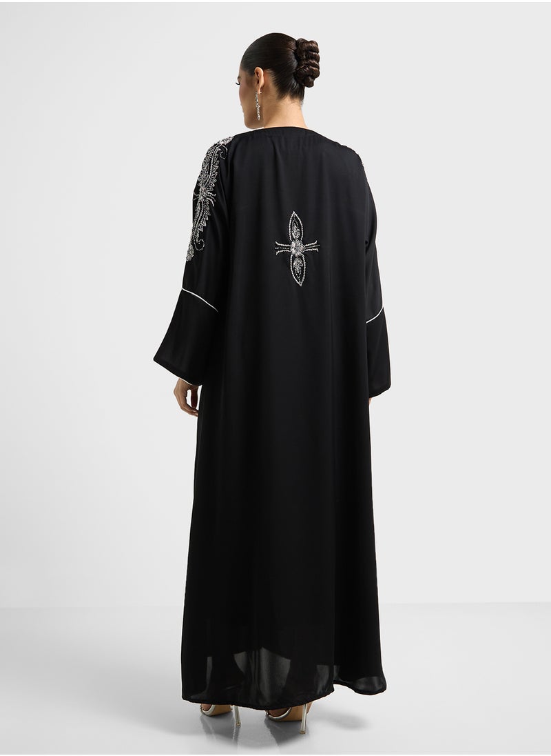 Khizana Embellished Abaya With Sheila  - Image 2