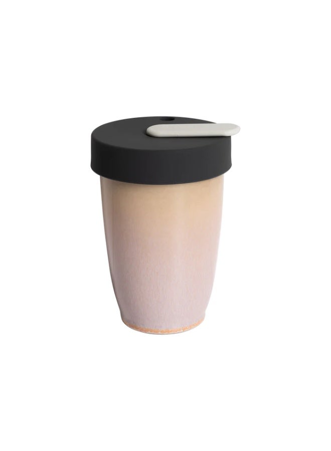 Loveramics Nomad 250ml Double Walled Mug Rose, Premium Porcelain Travel Coffee Mug with Silicone Lid Designed by Simon Stevens