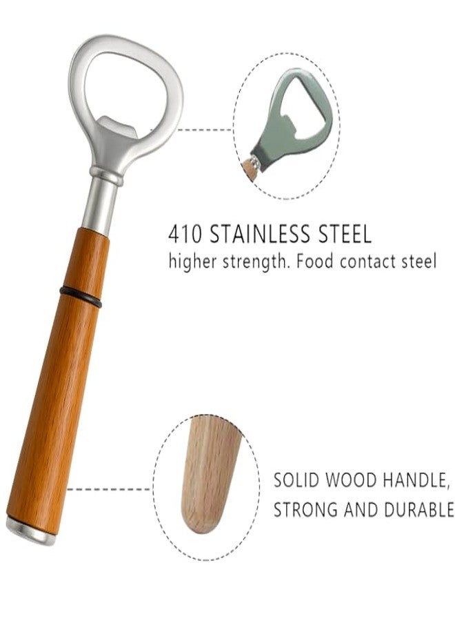 Prostuff.in® Stainless Steel Bottle Opener Wooden Handle, Portable Durable Natural Wood Bottle Opener for Home, Kitchen, Bar, 1pcs (Random Colour) - Image 5