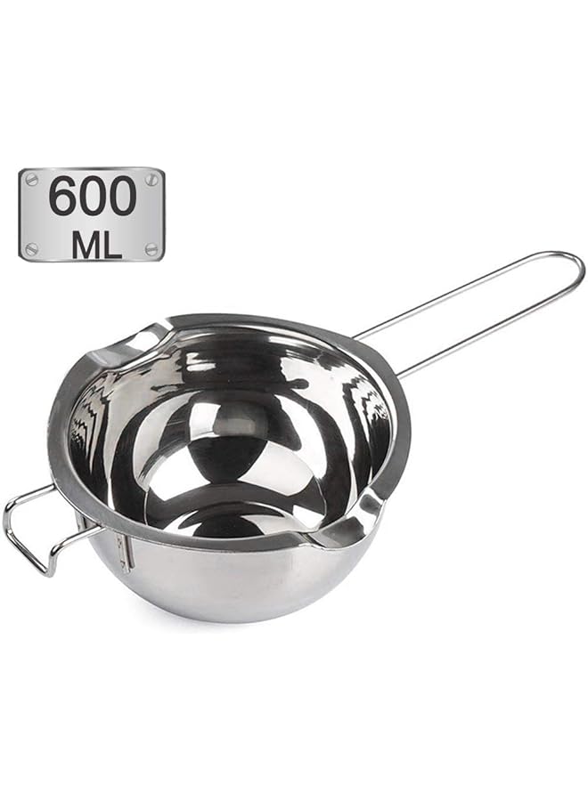 SONGZIMING Stainless Steel Double Boiler Pot With 600Ml For Melting Chocolate, Candy And Candle Making (18/8 Steel, Universal Insert) - Image 1