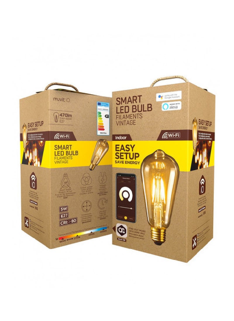 Muvit - muvit iO Smart LED Bulb Filaments Vintage WiFi - Image 1