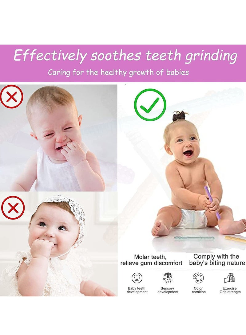 platube Baby Teething Tube, Soft And Durable Infant Teething Toys, Easy To Clean Hollow Silicone Baby Teether, Lightweight And Flexible Chew Straws For Toddlers, (1pc, Golden Light Brown) - Image 4