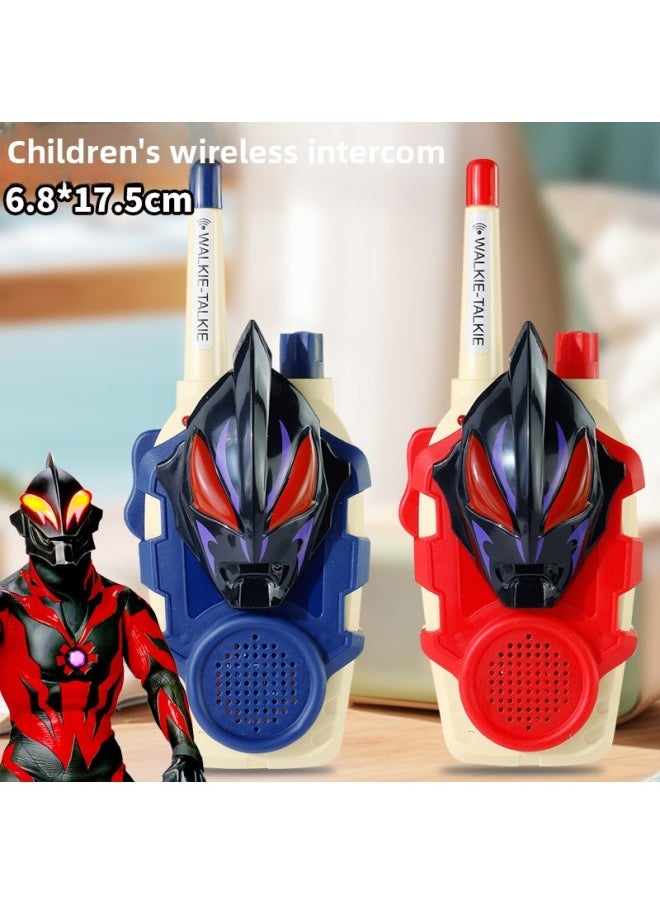 Generic - Selo Ultraman Men's Cool Walkie-talkie Outdoor Toy Parent-Child Interaction Birthday Gift-Color:[red And Blue Pair] Dark Gerald Ultraman Walkie Talkie-Specifications:Bring Your Own Batteries In Bags - Image 1