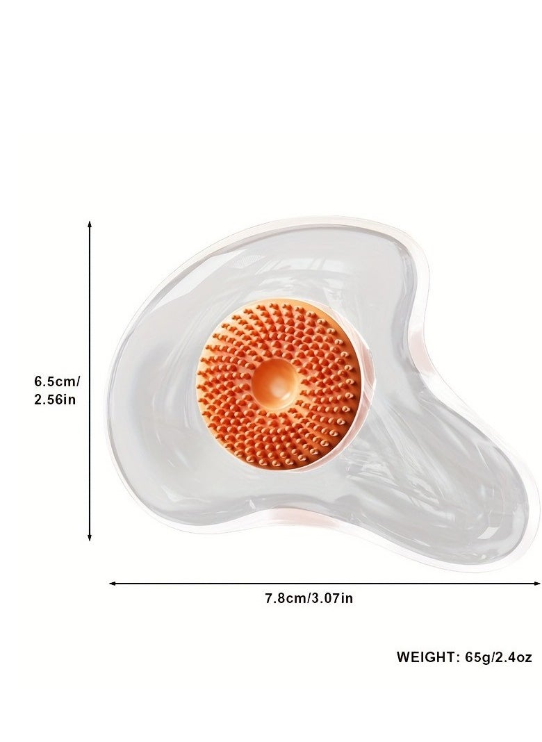 Generic 1Pc Natural 2 In 1 Crystal Gua Sha Board Facial Cleansing Brush Gua Sha Massage Tool for Body Skin Facial, Crystal Scraping Board for SPA Acupuncture Therapy Trigger Point Treatment  - Image 2