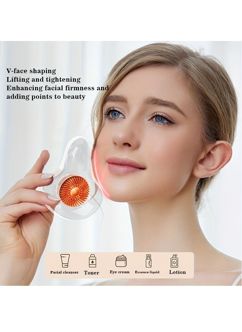 Generic 1Pc Natural 2 In 1 Crystal Gua Sha Board Facial Cleansing Brush Gua Sha Massage Tool for Body Skin Facial, Crystal Scraping Board for SPA Acupuncture Therapy Trigger Point Treatment  - Image 3