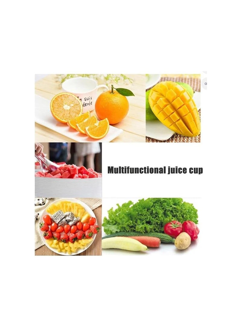 Rechargeable Juicer Cup, Portable Blender 400ml Fruit Mixing Machine with Six Blades & USB Charger Cable,Purple  - Image 3