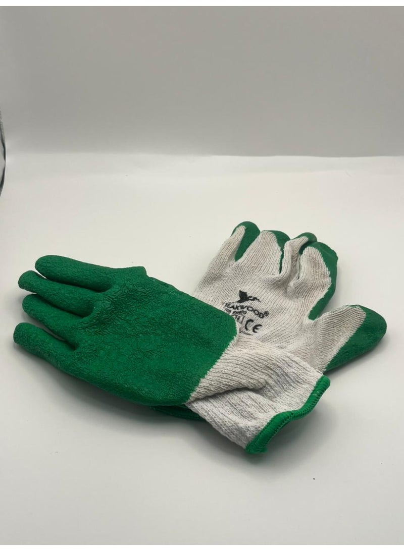 TEAKWOOD Durable Industrial Gloves with Crinkle Latex Palm - Multipurpose Hand Protection - Image 1