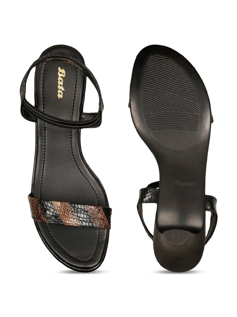 Bata Women's LATIN SANDAL E Fashion Sandal's BLACK - 6 UK (6616921) - Image 4