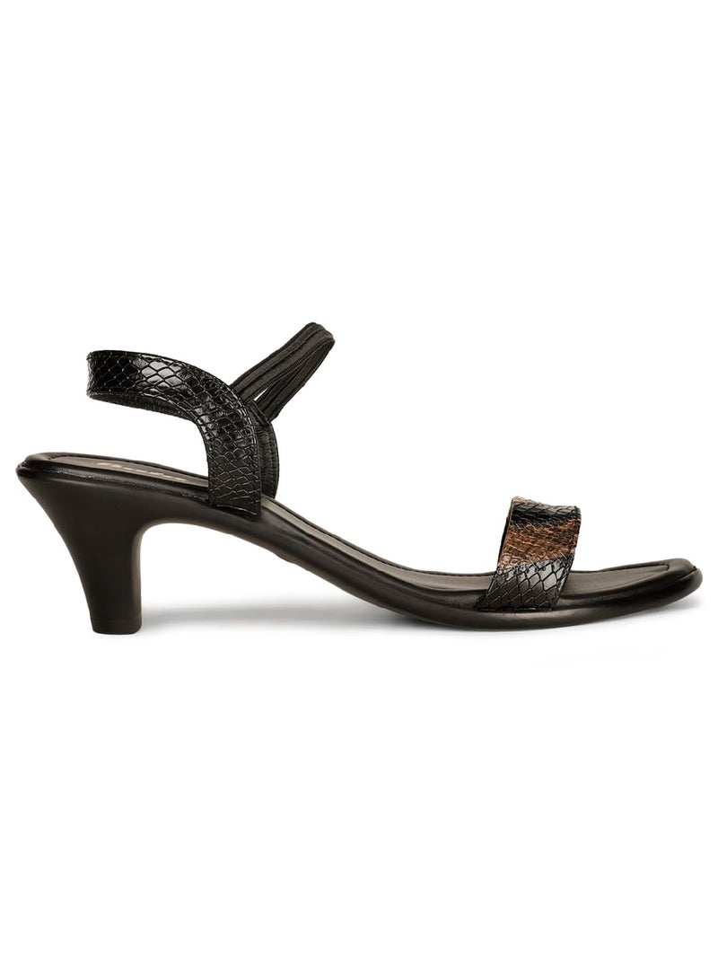 Bata Women's LATIN SANDAL E Fashion Sandal's BLACK - 6 UK (6616921) - Image 2