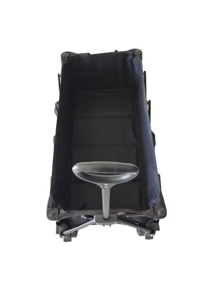 BlueFire Heavy Duty Collapsible Folding Wagon Cart with 4 All-Terrain PU Wheels | 180L Large Capacity Outdoor Utility Cart for Camping, Beach, Garden, Park & Shopping | Portable Foldable Stroller with Waterproof 600D Oxford Fabric - Image 4