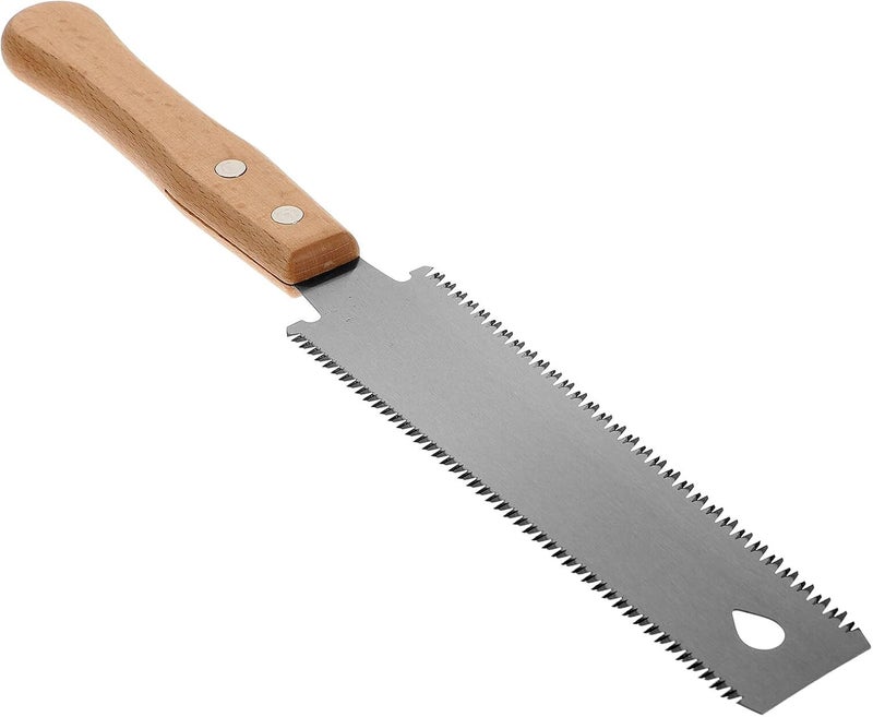 Abaodam Double-edged Small Woodworking Hand Saw with Wooden Handle, Fine Teeth Flush Cut Carpentry Tool for DIY Woodworking and Home Use - Image 1