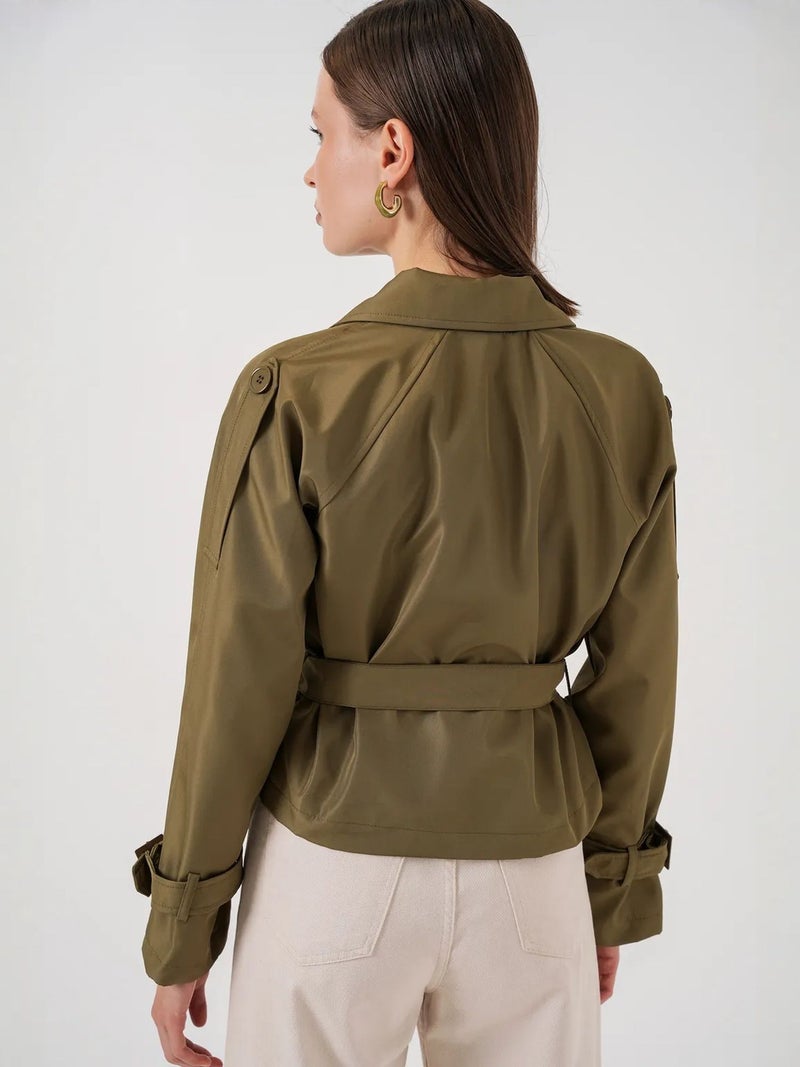 BIG DART BDART Short Belted Trench Coat - Image 5