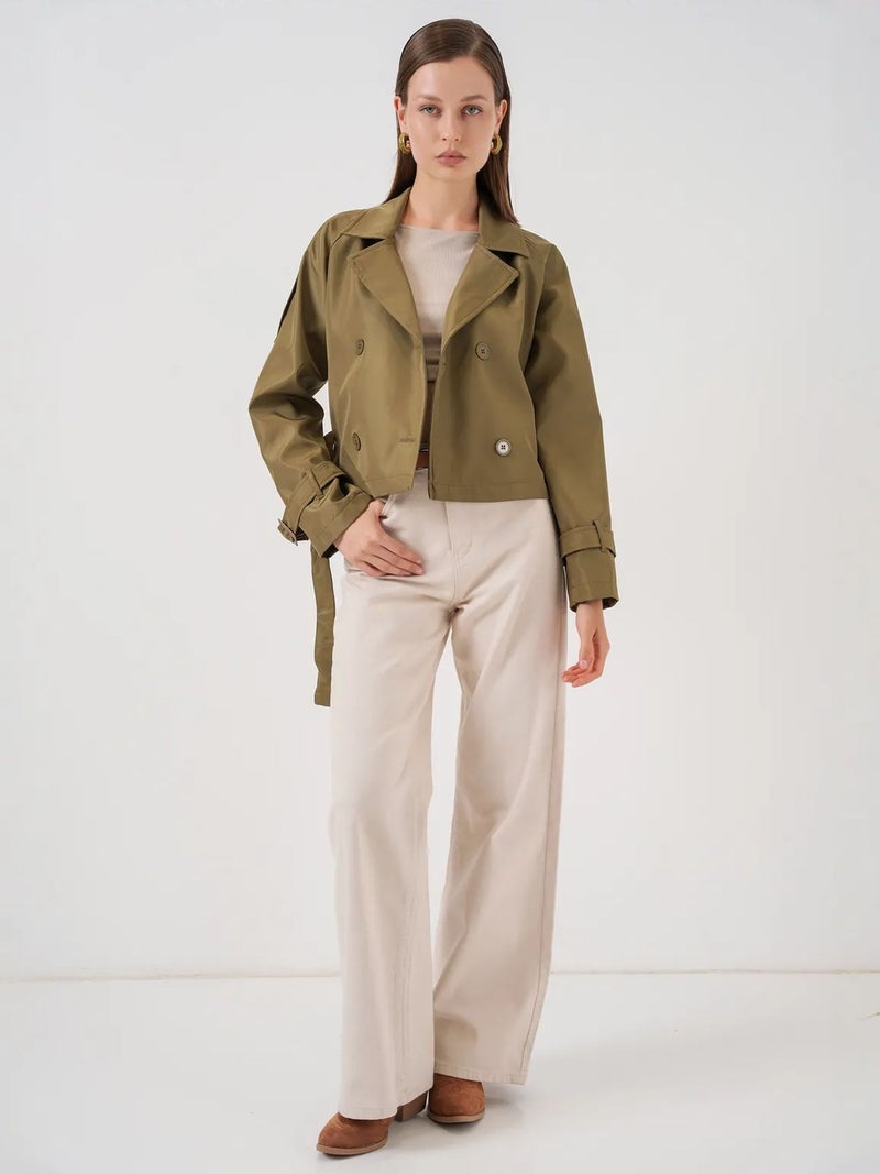 BIG DART BDART Short Belted Trench Coat - Image 2