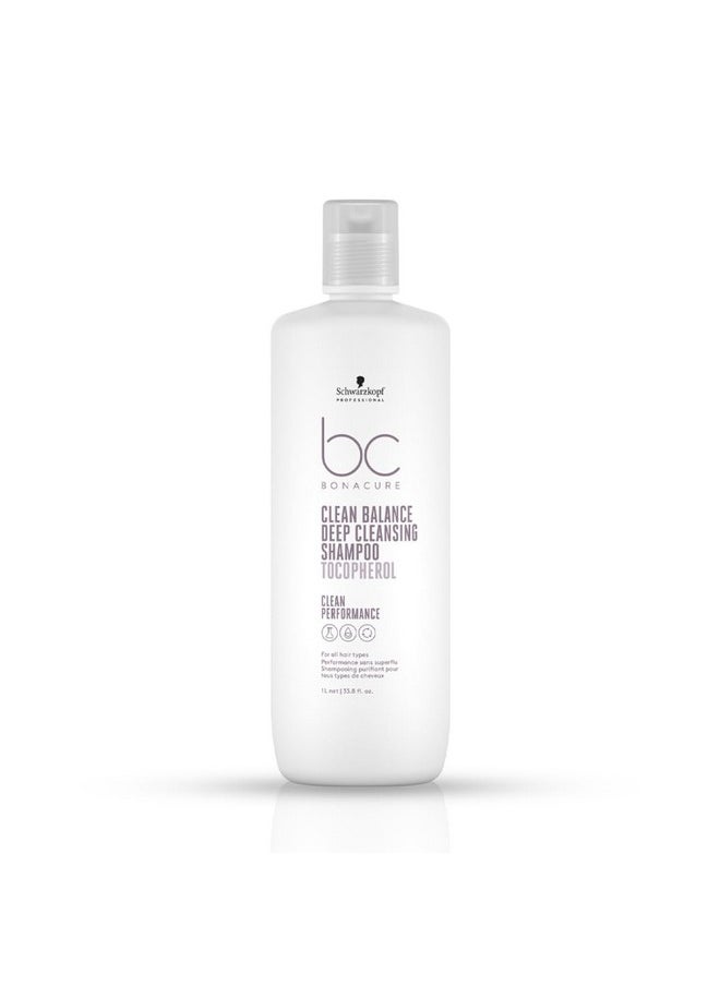 شوارزكوف بروفيشيونال شامبو Bonacure Clean Balance للتنظيف العميق مع التوكوفيرول | لجميع أنواع الشعر - 1 لتر  - Image 1