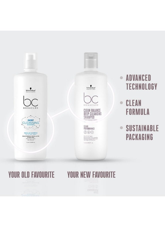 شوارزكوف بروفيشيونال شامبو Bonacure Clean Balance للتنظيف العميق مع التوكوفيرول | لجميع أنواع الشعر - 1 لتر  - Image 3