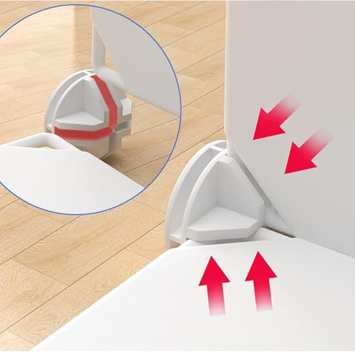 Zemic 10 Shelf DIY Shoe Rack Plastic ^ Multi-Purpose Plastic Shoe Rack for Home Plastic Shelves, PP Plastic Home Shoe Rack with Door for Entryway, Chappal Slipper Shoe Stand (White, 10-Shelf-5-Door) - Image 4