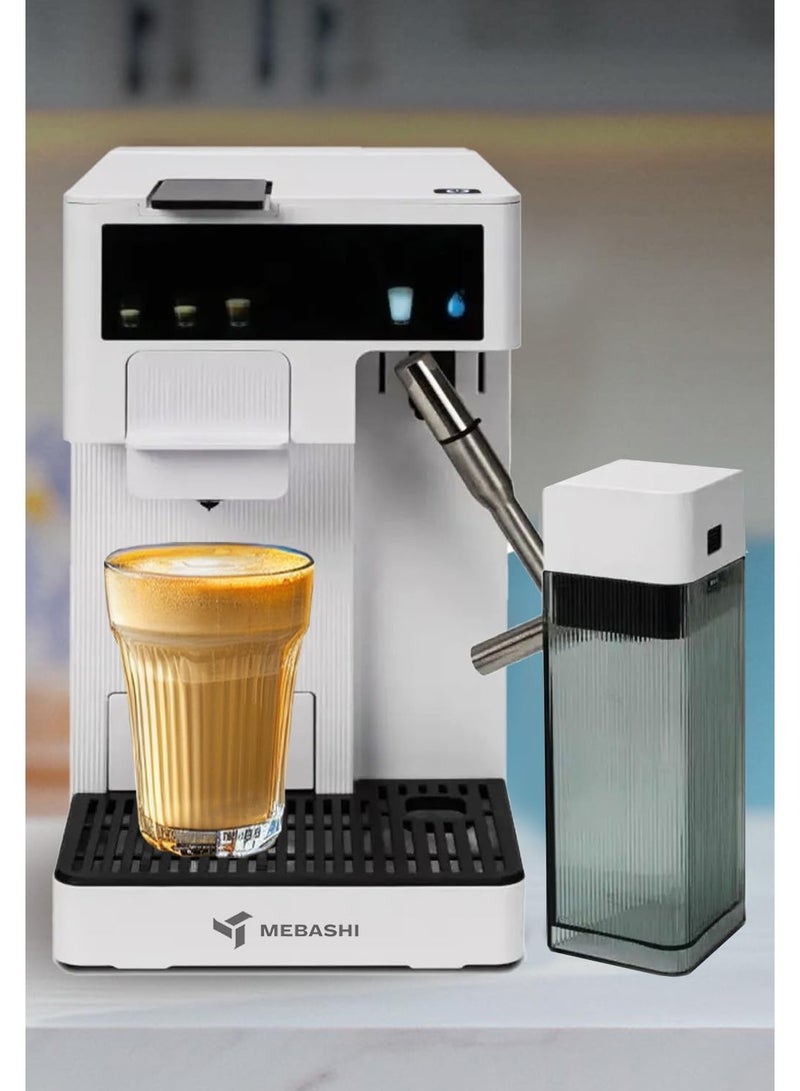 MEBASHI 4 In 1 Multi Capsule Coffee Machine, 4-in-1 Compatible, 20 Bar, 1.8L,1350 W, White (ME-CEM402) - Image 2