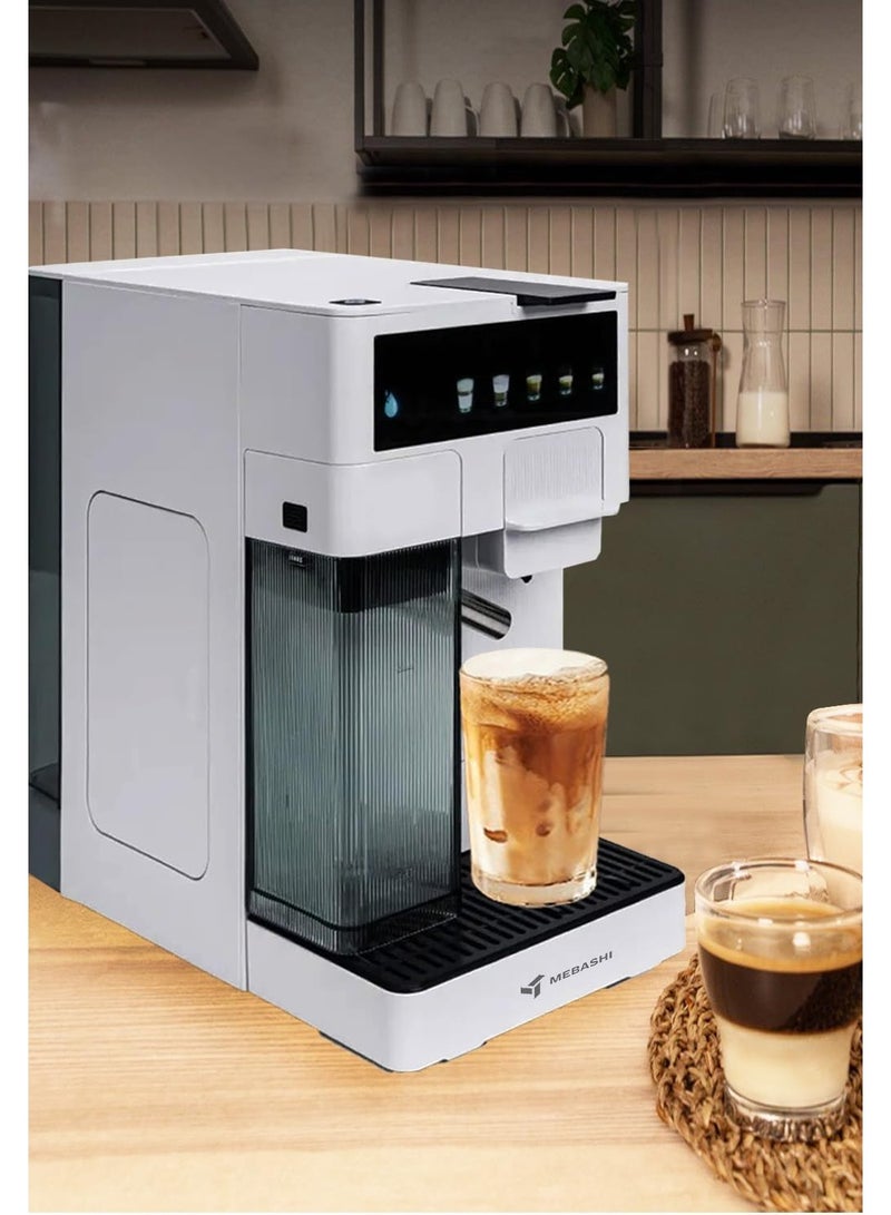 MEBASHI 4 In 1 Multi Capsule Coffee Machine, 4-in-1 Compatible, 20 Bar, 1.8L,1350 W, White (ME-CEM402) - Image 4