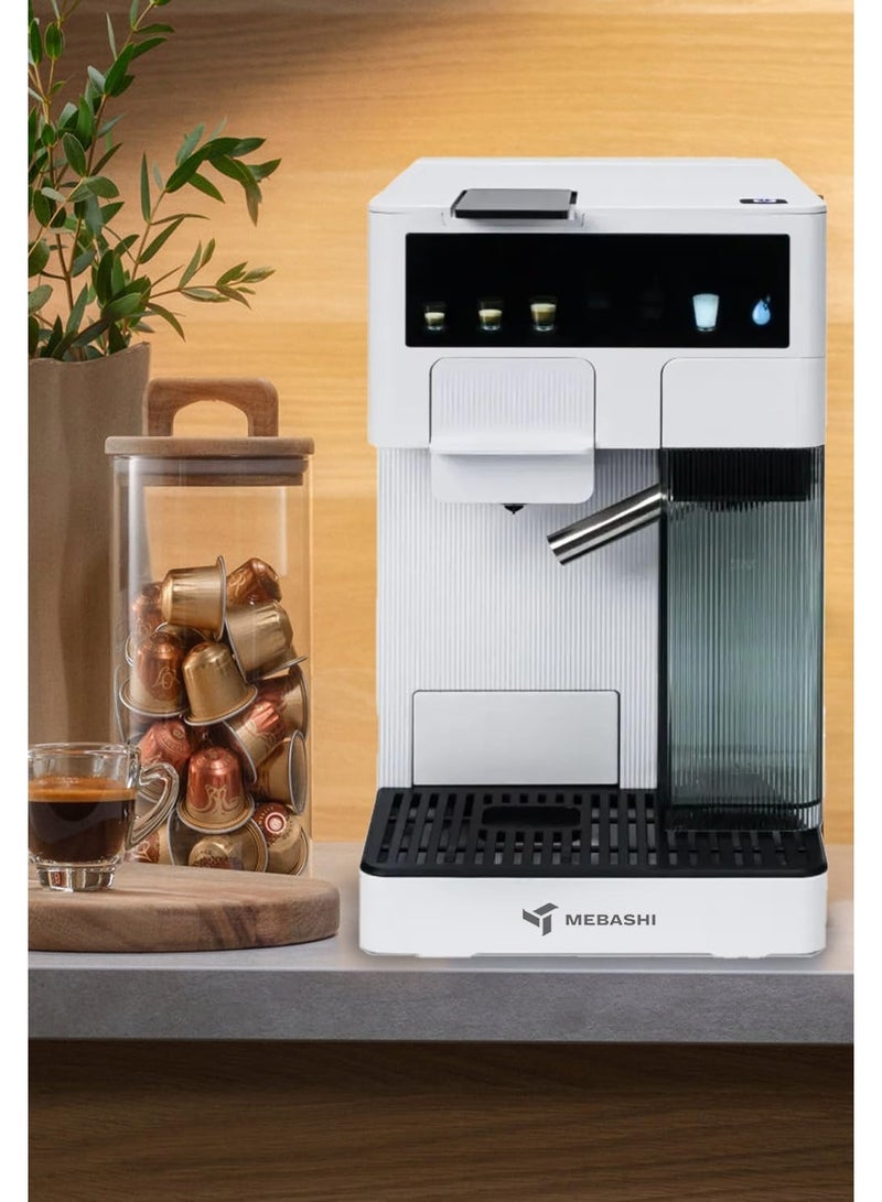MEBASHI 4 In 1 Multi Capsule Coffee Machine, 4-in-1 Compatible, 20 Bar, 1.8L,1350 W, White (ME-CEM402) - Image 5
