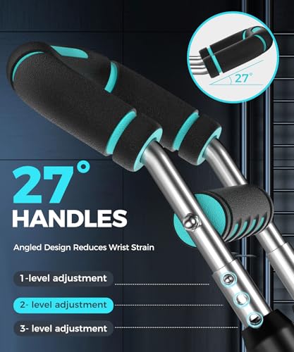 RENRUI Twister Arm Trainer Chest Workout Equipment for Men Women Adjustable 5 Resistance 40130 lbs Home Gym Strength Trainer with AntiSlip Handles Carry Bag Blue - Image 3