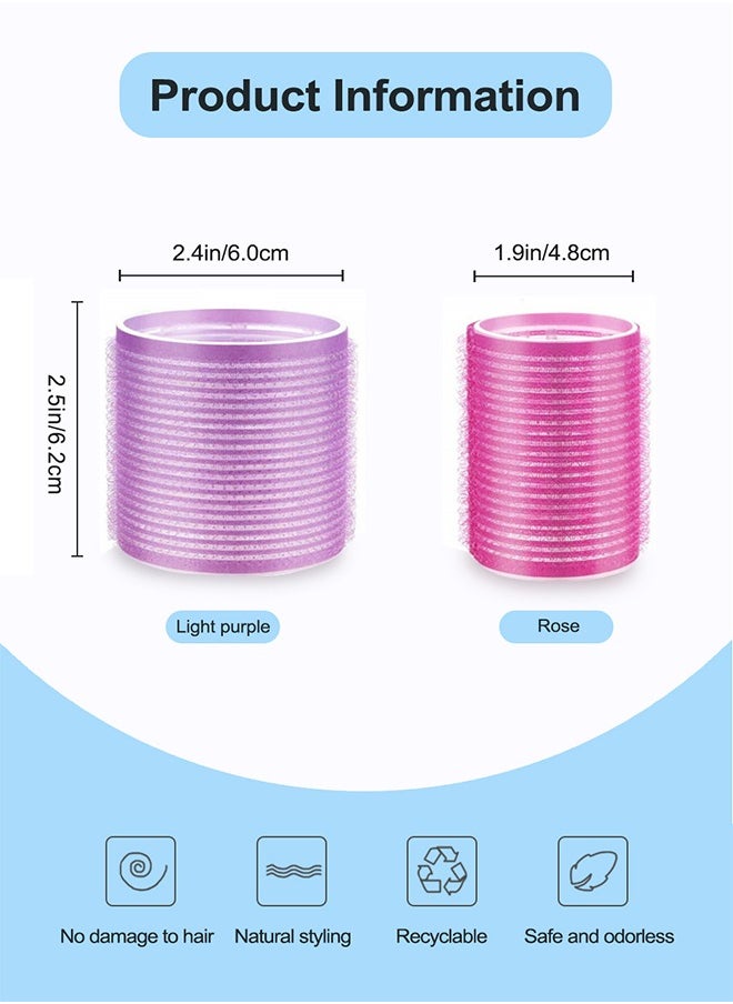 HomarKet Hair Rollers Set, 36 Pcs Hair Curlers Rollers with Stainless Steel Duckbill Clip, 2 Sizes DIY rollers for Long Medium Short Thick Fine Thin Hair Volume, Salon Hairdressing Curlers  - Image 2
