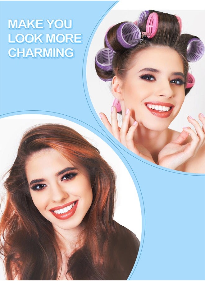 HomarKet Hair Rollers Set, 36 Pcs Hair Curlers Rollers with Stainless Steel Duckbill Clip, 2 Sizes DIY rollers for Long Medium Short Thick Fine Thin Hair Volume, Salon Hairdressing Curlers  - Image 5