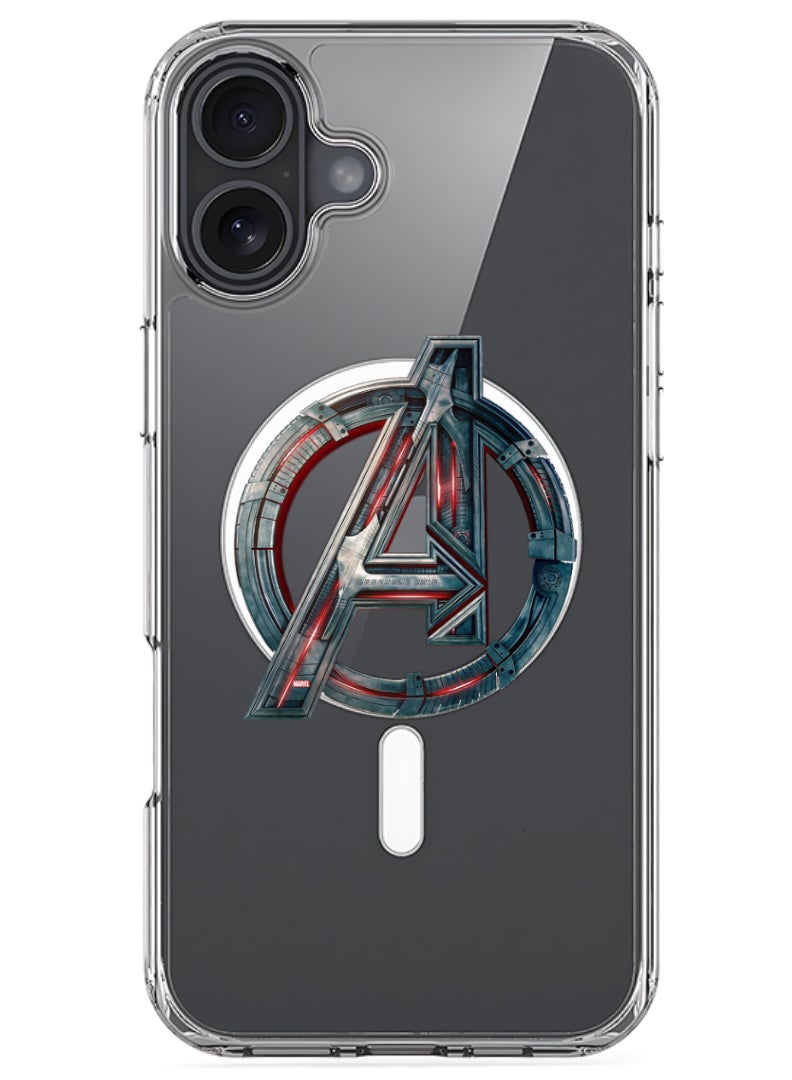 Theodor iPhone 16 Magsafe Magnetic Case Compatible with Wireless Charging, Shockproof Phone Bumper Cover - avenger-logo - Image 1