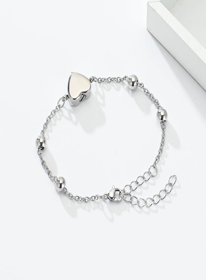 zeqingjw Pet Paw Urn Bracelet for Ashes Adjustable Heart Cremation Bracelet for Pets Ashes Stainless Steel Dog Cat Cremation Jewelry Memorial Keepsake Gift - Image 4