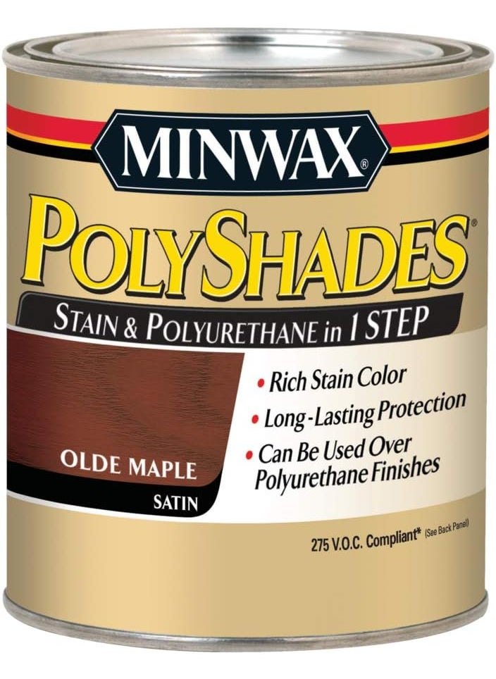 Minwax Minwax 61930 1 Quart Polyshades Satin Wood Stain Old Maple  - Image 1