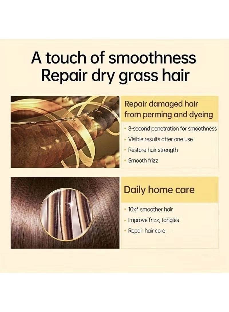 بورك ماسك الكيراتين للشعر خلال 8 ثوانٍ – عبوة 5 قطع، علاج احترافي لتنعيم وفرد الشعر المتجعد والتالف مع تركيبة إصلاح فوري - Image 4