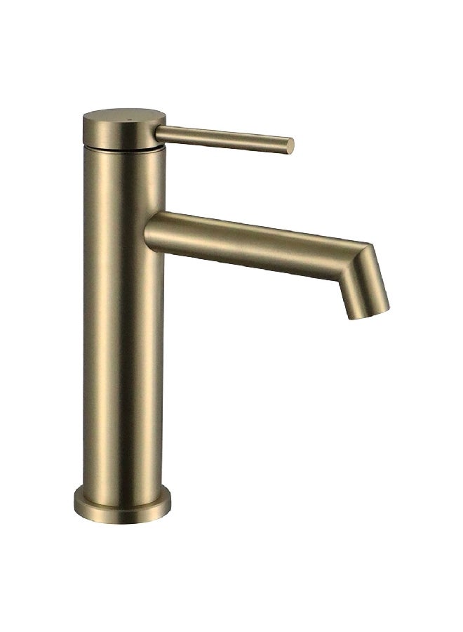 Aqua Drop Stainless Steel Contemporary Design Single Handle Deck Mounted Basin Faucet Brushed Gold 1 x 1 x 1 cm JS-B310BG