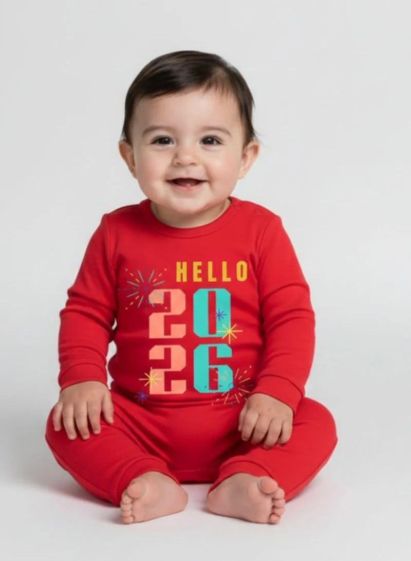 بيبي كلو Soft, breathable cotton romper for your baby’s first New Year.