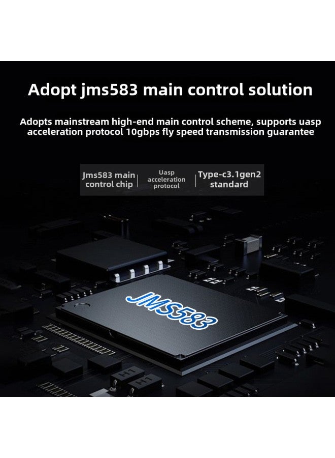 M.2 Solid State Mobile Hard Disk Box 10Gbps Dual Protocol NVMe/NGFF External Box USB3.2 Hard Disk Box-Color:NGFF/NVME Dual Protocol M08 Hard Disk Enclosure - Image 4