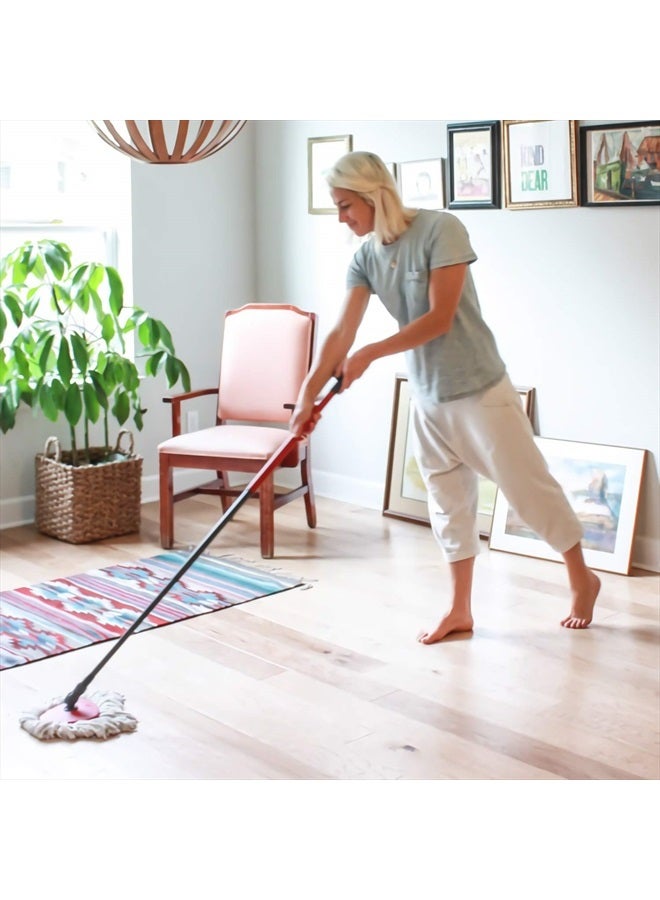 FAMEBIRD 4 Pack Spin Mop Replacement Heads Microfiber Mop Refills Replace Heads Safe for All Hard-surfaced Floors Includes 2 Extra Microfiber Cleaning Cloths - Image 4