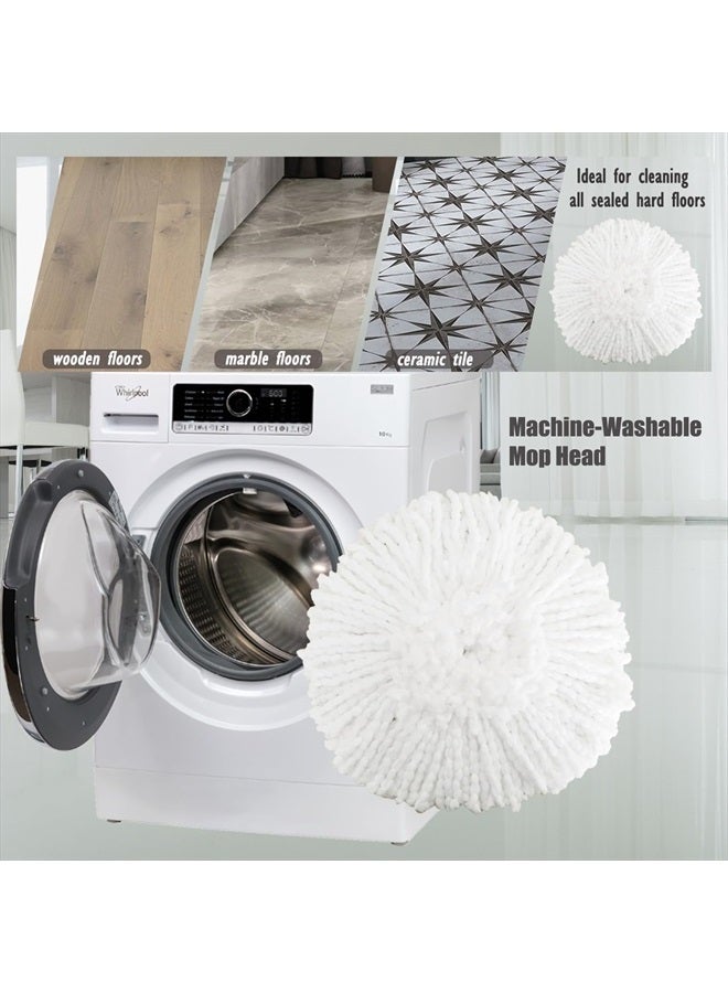 FAMEBIRD 4 Pack Spin Mop Replacement Heads Microfiber Mop Refills Replace Heads Safe for All Hard-surfaced Floors Includes 2 Extra Microfiber Cleaning Cloths - Image 3