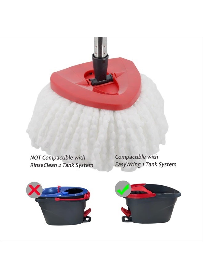FAMEBIRD 4 Pack Spin Mop Replacement Heads Microfiber Mop Refills Replace Heads Safe for All Hard-surfaced Floors Includes 2 Extra Microfiber Cleaning Cloths - Image 2
