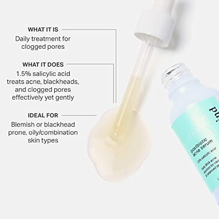 Cocokind Postbiotic Acne Serum, Salicylic Acid Serum and BHA Liquid Exfoliant - Exfoliating, Brightening and Hydrating Serum - Image 2