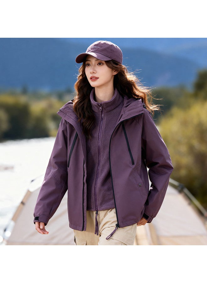 Fapai One Garment, Two Styles Women's Jacket Outdoor Casual Two-piece Jacket Hooded Jacket Coat - Image 3