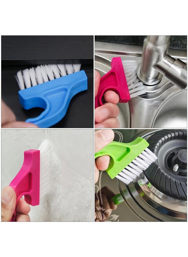 iFlyMars 4pcs Bathroom Gap Cleaning Brush, Small Crevice Cleaning Brushes, Hand-Held Groove Gap Cleaning Tools, for Bathroom Kitchen Tiles Window Slots (Silvery White) - Image 4