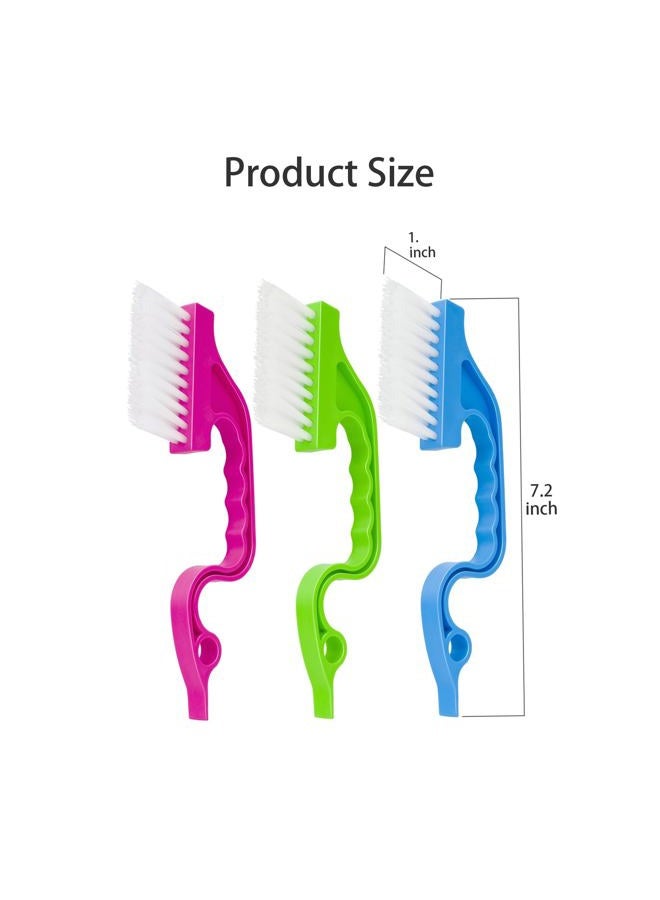 iFlyMars 4pcs Bathroom Gap Cleaning Brush, Small Crevice Cleaning Brushes, Hand-Held Groove Gap Cleaning Tools, for Bathroom Kitchen Tiles Window Slots (Silvery White) - Image 3