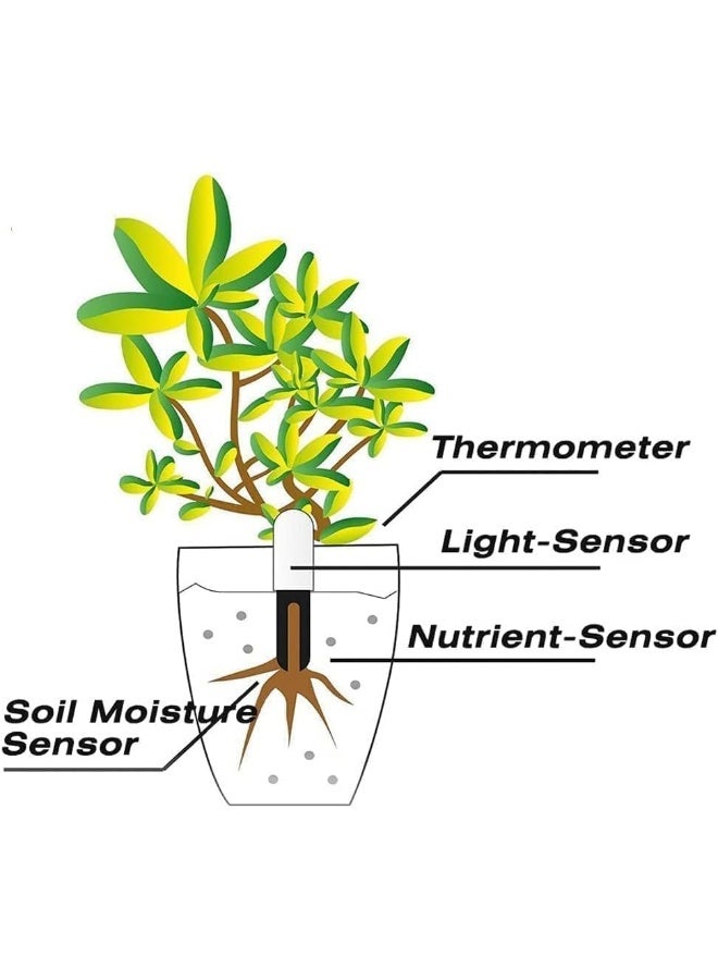 Generic Soil Ph Meter 4 in 1, Digital Soil Tester, Automatically detects Moisture/Temperature/Light/Fertility, Ph Tester Soil Can Connect to Mobile Phone via Bluetooth, Plants Sensor for Indoor (Green - 1pc  - Image 5