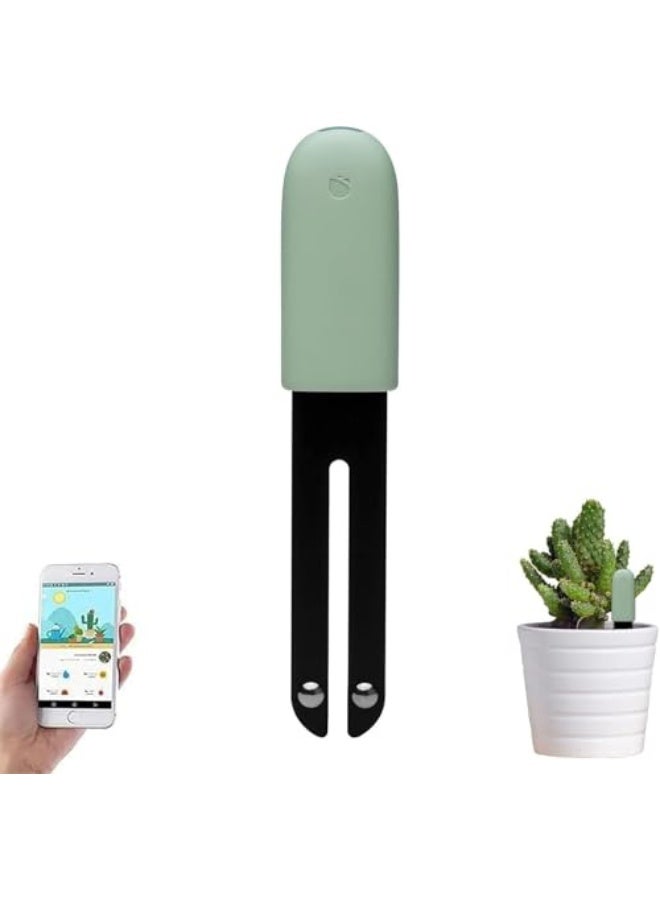 Generic Soil Ph Meter 4 in 1, Digital Soil Tester, Automatically detects Moisture/Temperature/Light/Fertility, Ph Tester Soil Can Connect to Mobile Phone via Bluetooth, Plants Sensor for Indoor (Green - 1pc  - Image 1