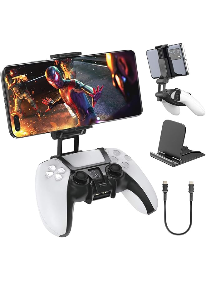 erorex Ps5 Controller Phone Mount Clip Mobile Gaming Clip Cell Phone Stand Holder Replacement For Playstation 5 Dualsense Controller Remote Play  - Image 1