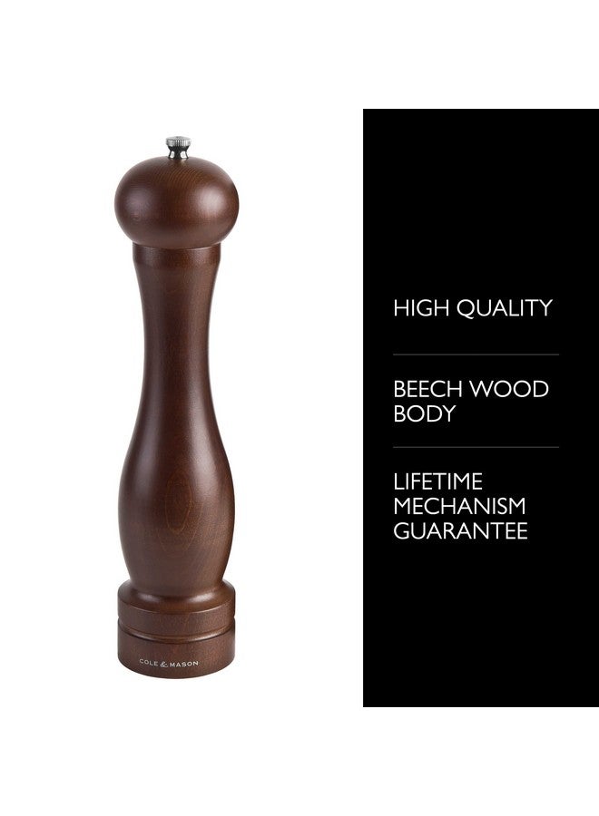Cole & Mason 12.5-inch Forest Capstan Pepper Mill - Adjustable Pepper Grinder - Refillable Spice Tools - Hand Wash Kitchen Tools - Beech Wood, 12.5" - Image 2