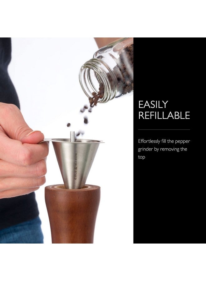 Cole & Mason 12.5-inch Forest Capstan Pepper Mill - Adjustable Pepper Grinder - Refillable Spice Tools - Hand Wash Kitchen Tools - Beech Wood, 12.5" - Image 5