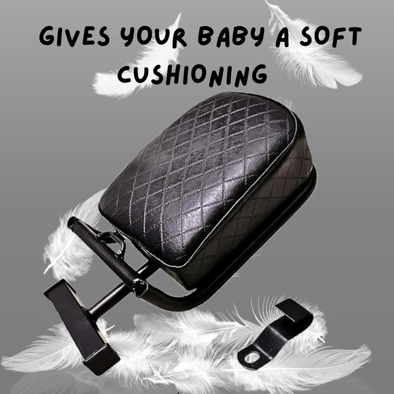 NitroRider Scooter Front Baby Seat Scooty Child Sitting & Foldable Comfortable for Kids for Activa Jupiter Aviator Dio Mastro Access 125 Maestro burgmam Hero Duet Scooties (Royal BLK Check) - Image 3