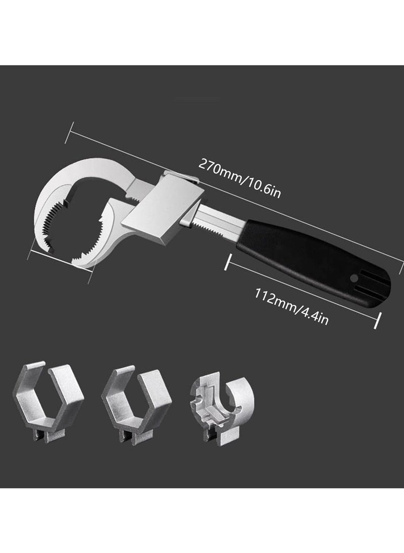 GGOOT Bathroom Wrench Multifunctiol Heavy-Duty Plumbing Spanner Set Adjustable Wide Opening Spanner with Replacement Head Storage Box  - Image 2