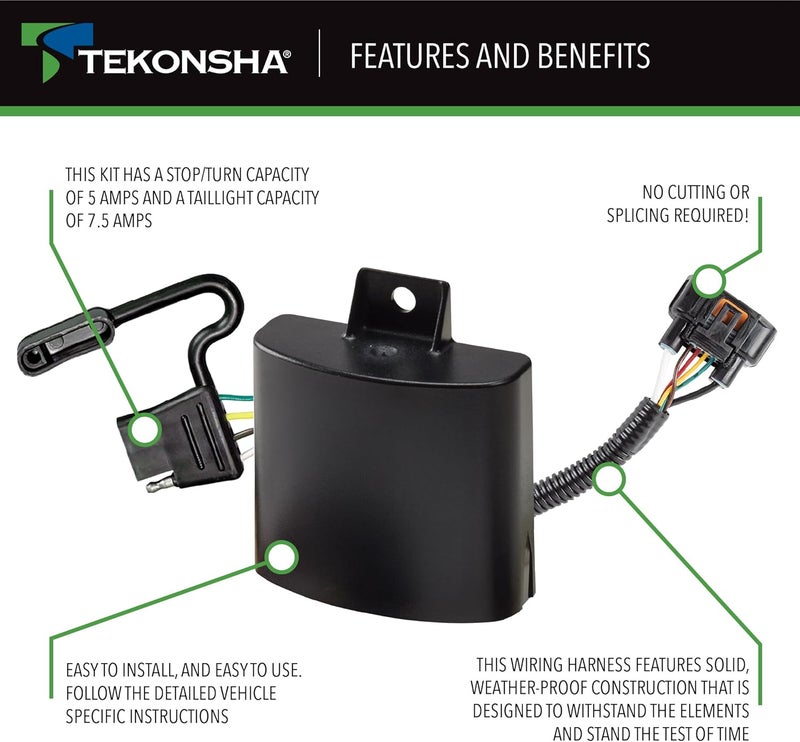 Tekonsha 118784 Tow Harness T-Connector for Factory Tow Package - Image 3