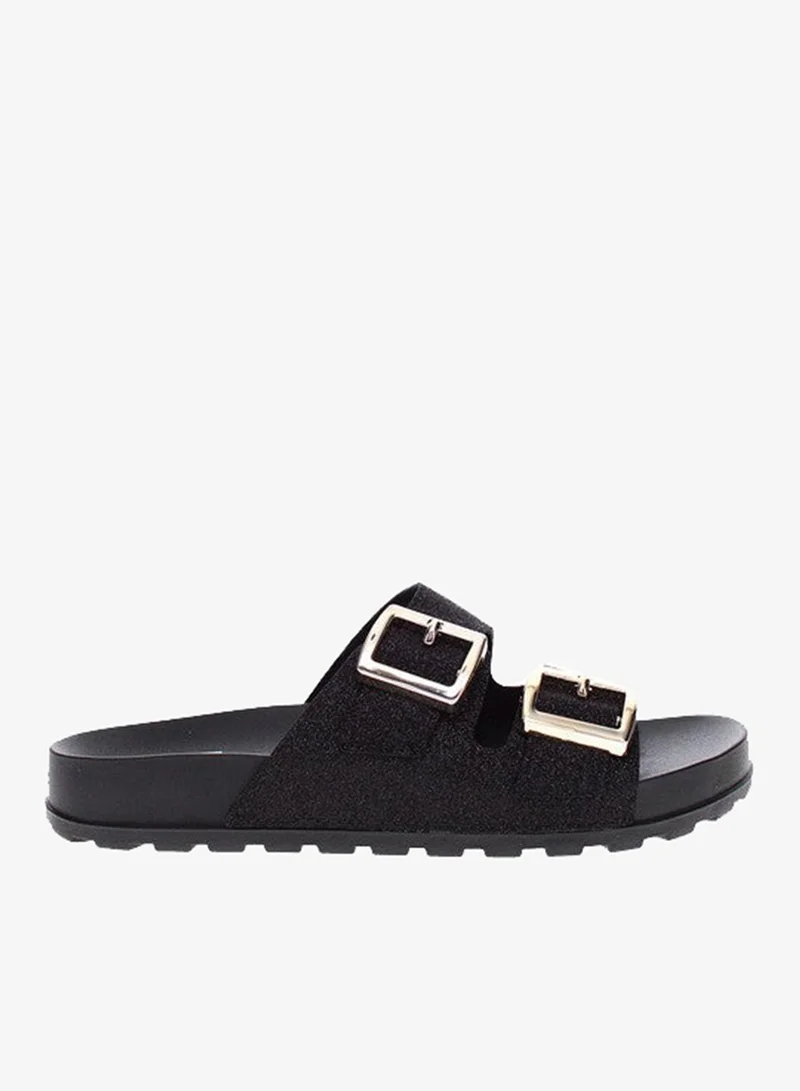 MOLECA Moleca Ladies Flat Sandals Black | Made In Brazil