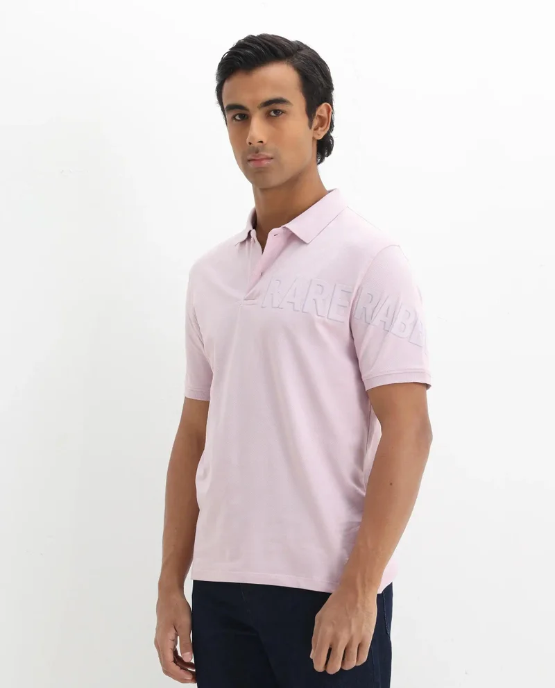 Rare Rabbit Men's Regular Fit Solid Cotton Polo